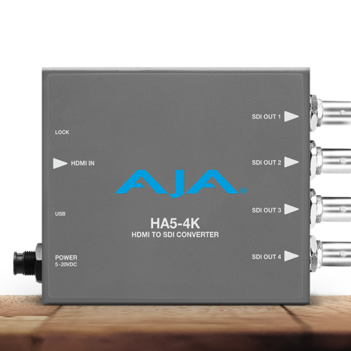 AJA HA5-4K on Desk