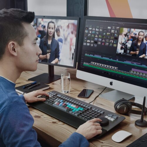 DaVinci Resolve Editor Keyboard and Editor