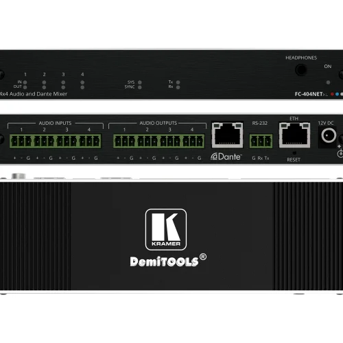 Krame FC-404NETxl 4x4 Audio and Dante Mixer