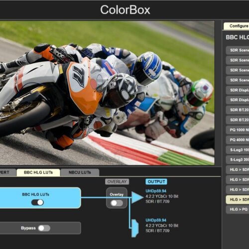 AJA ColorBox - BBC HLG LUT Pipeline