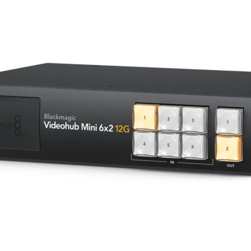 Blackmagic Videohub Mini 6x2 12G - Angle