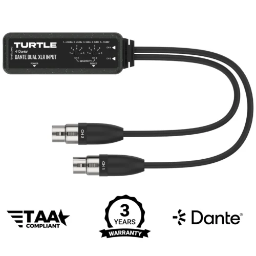 Turtle AV Dante Adapter - 2Ch Analog XLR Input