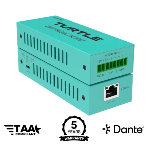 Turtle AV Dante Pro 2Ch Analog Line Input