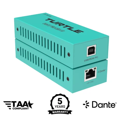 Turtle AV Dante Pro 2CH USB-C I/O Adapter