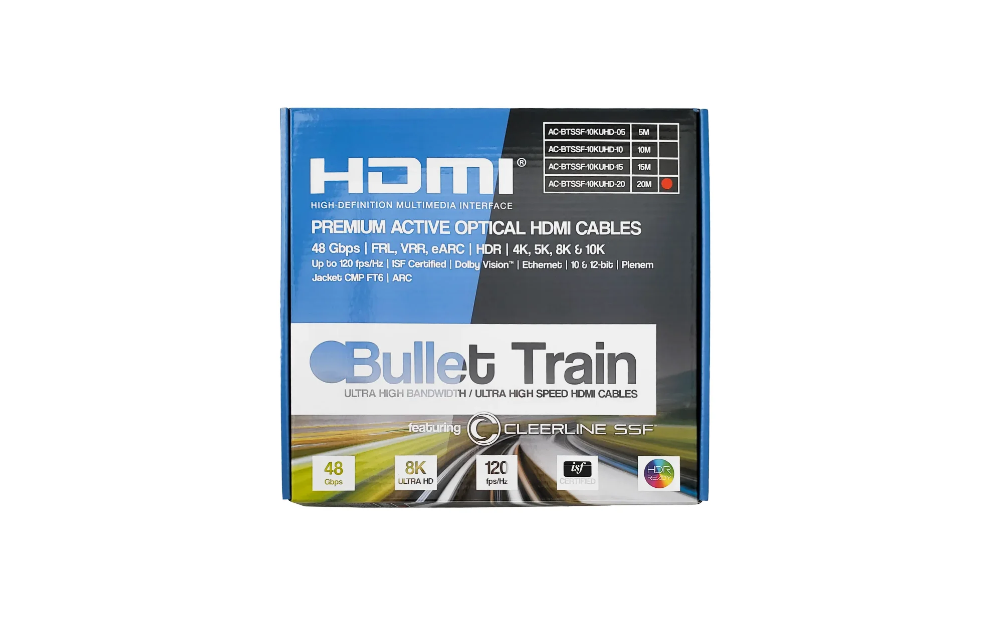 Bullet Train 10K Active Optical HDMI Cables - Packaging