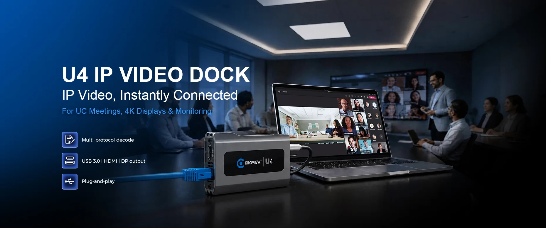 Kiloview U4 IP Video Dock - Banner