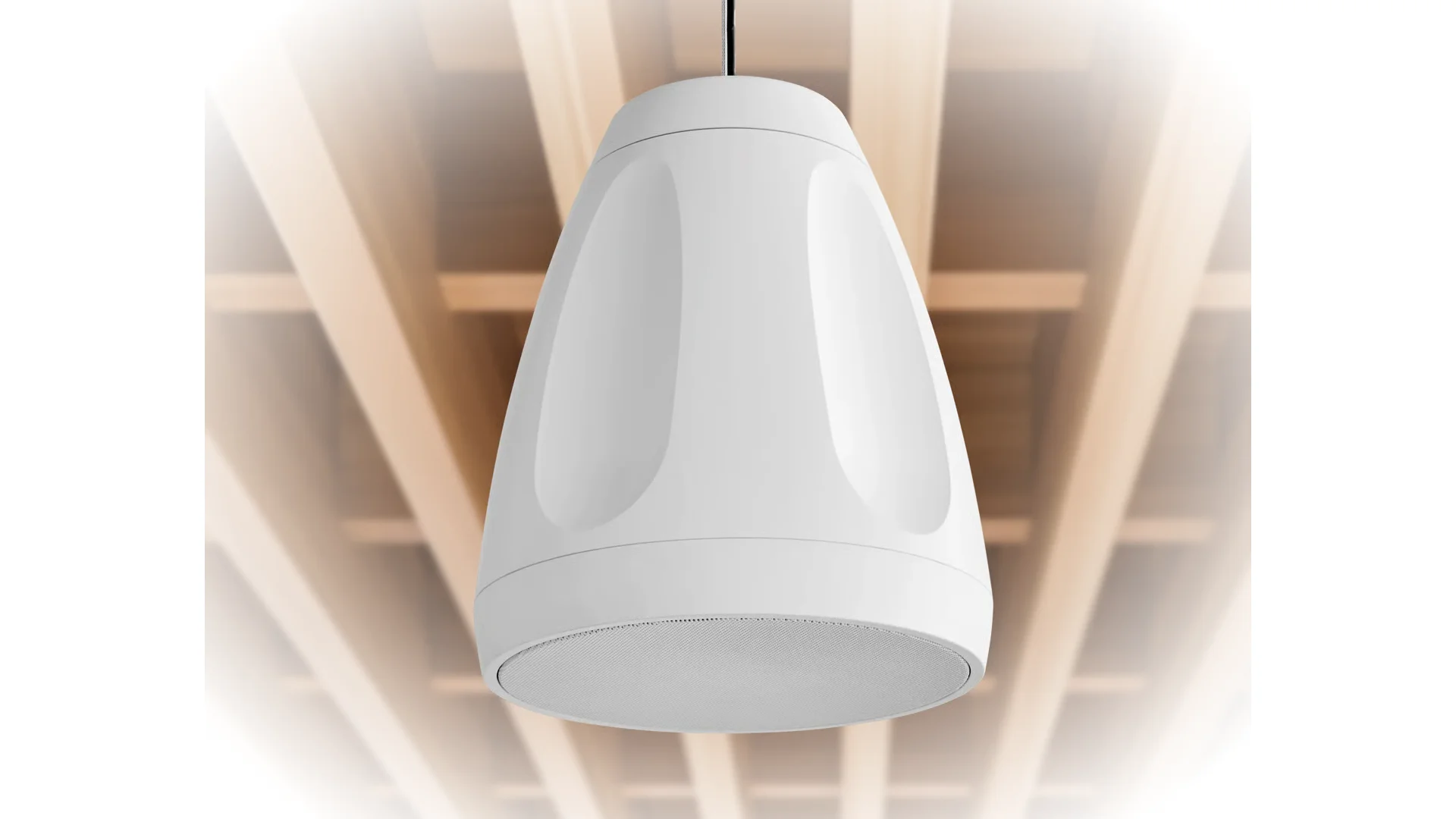 Shure MXN-6 (White) Networked Pendant Loudspeaker - Hanging