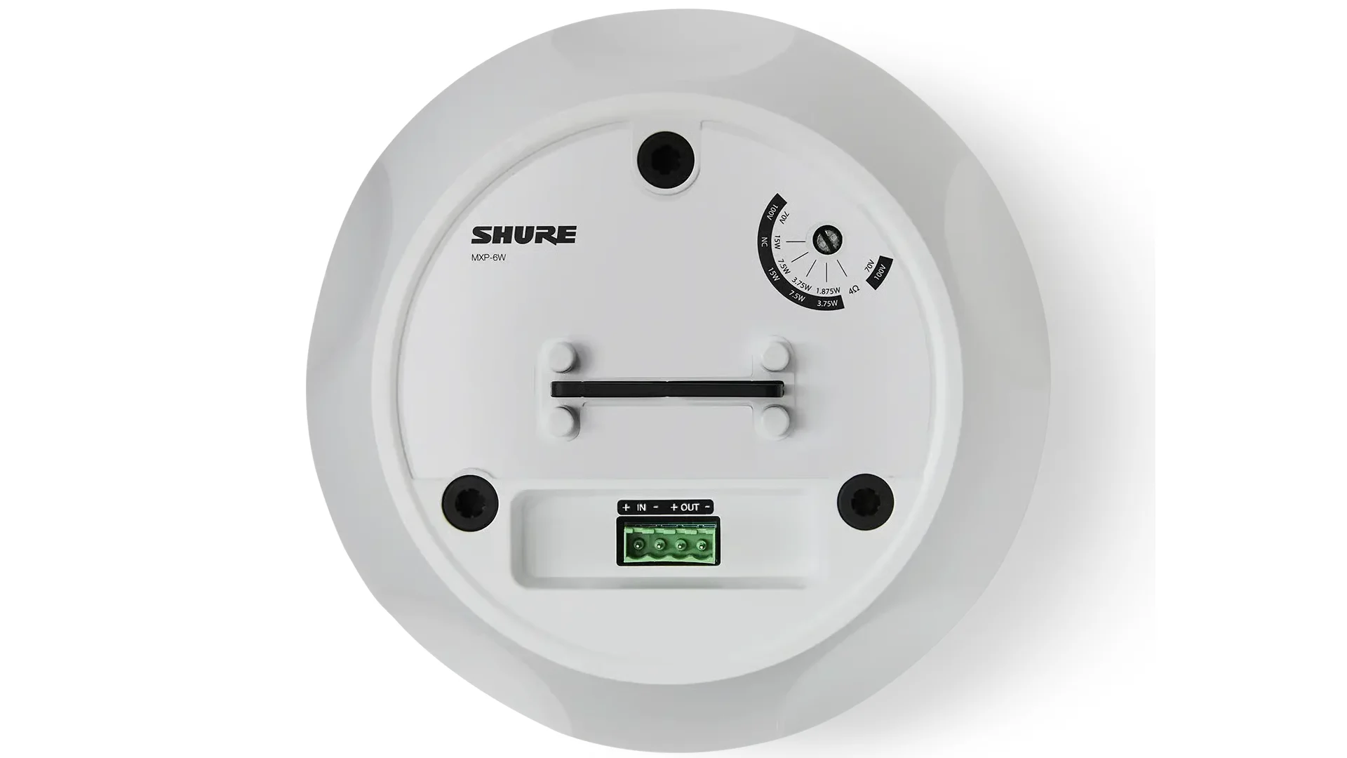 Shure MXP-6 (White) Pendant Passive Loudspeaker - Top