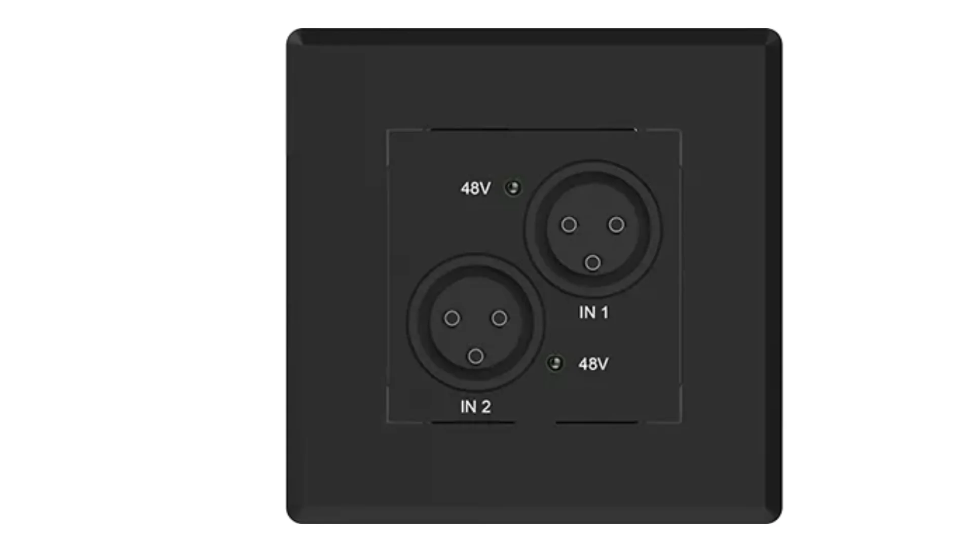 Turtle AV Dante XLR Wallplate - Input - Black - EU