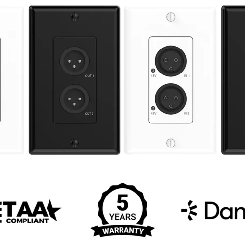 Turtle AV Dante XLR Wallplate - US