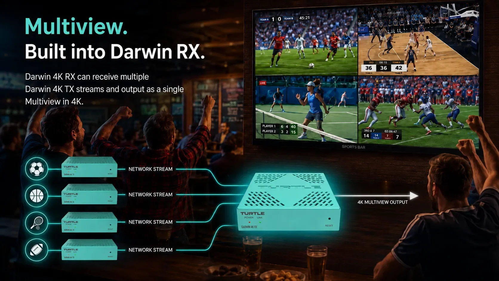 Turtle AV Darwin 4K RX - Multiview